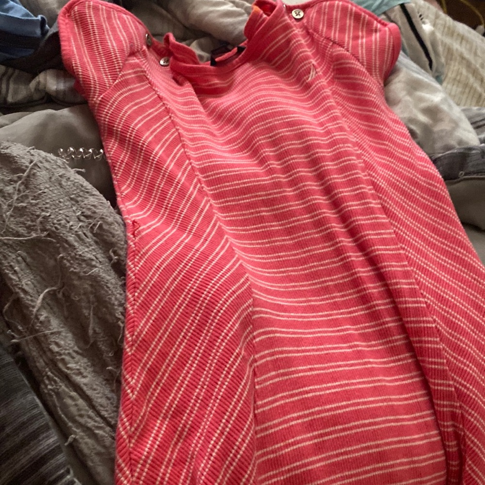 Is a girls pink and white stripe Nautica dress a size 8/10 gently used
